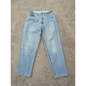 Lee Mom Jeans Womens 29x28 Blue High Rise Waistband Tapered Classic